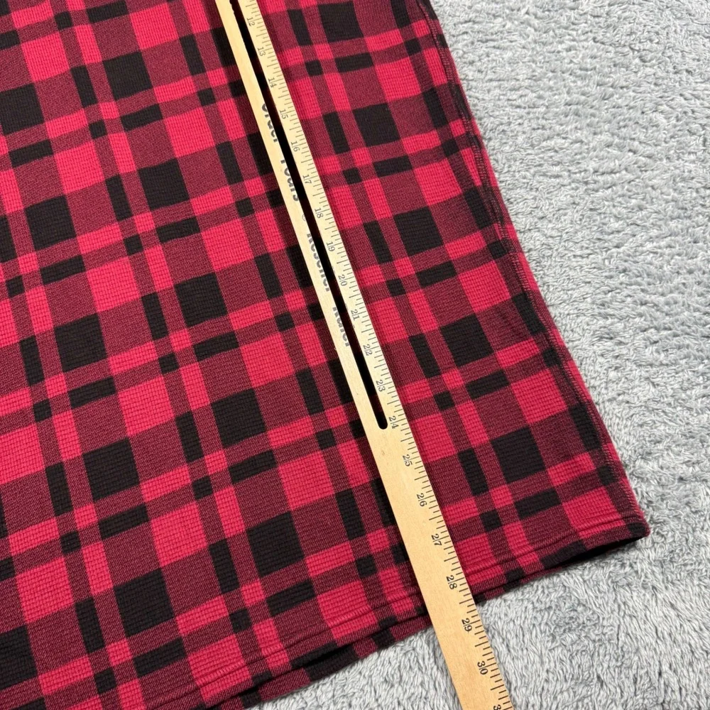 Polo‎ Ralph Lauren Thermal Shirt Mens Large Waffle Knit Multicolor PLaid Stretc